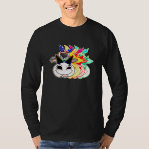 Boer Vrouwen Meisjes Kinder Cool Boerderij Dier Ko T-shirt