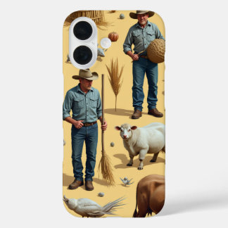 Boer wiens oogst voorbij is iPhone 16 hoesje