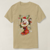 Boer Xmas Boot Kerstmis Wintersneeuw T-shirt (Design voorkant)
