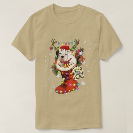 Boer Xmas Boot Kerstmis Wintersneeuw T-shirt (Design voorkant)