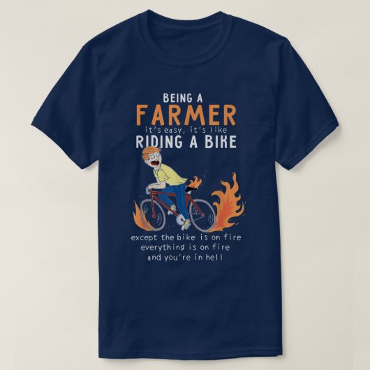 boer zoals Riding Bike Cyclist Funny T-shirt (Design voorkant)