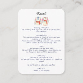 Boerachtige Roemeense bruiloft Traditionele volksk Informatiekaartje