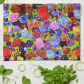 Boerbessen Blauwe bosbessen Grote frambozen Theedoek (Gevouwen)