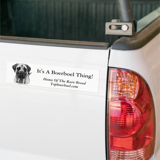 Boerboel-Bumpersticker Bumpersticker (Op Truck)