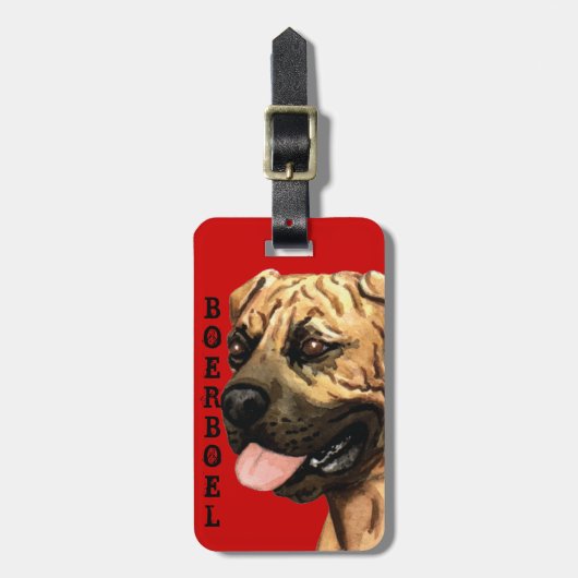 Boerboel Colour Block Bagagelabel (Voorkant verticaal)