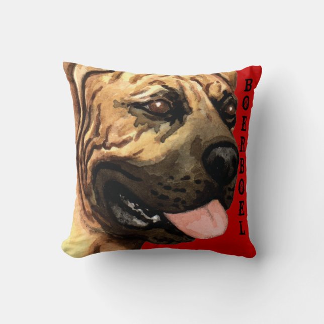 Boerboel Colour Block Kussen (Voorkant)