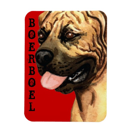 Boerboel Colour Block Magneet (Verticaal)