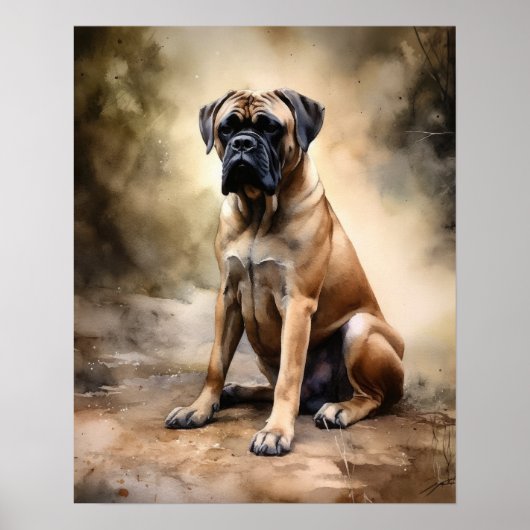 Boerboel Dog Art Print Poster (Voorkant)