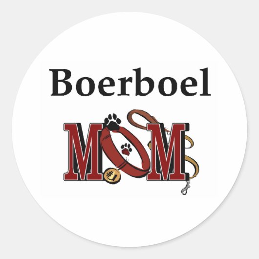 Boerboel Dog MOM Ronde Sticker (Voorkant)