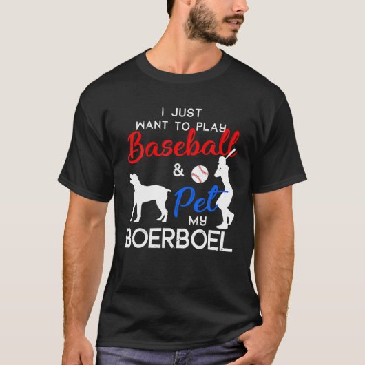 Boerboel Funny Baseball Dog Eigenaar Lover Xmas Gi T-shirt (Voorkant)