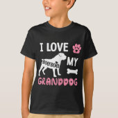 Boerboel Hond Oma Gifts Ik hou van mijn Granddog H T-shirt (Voorkant)