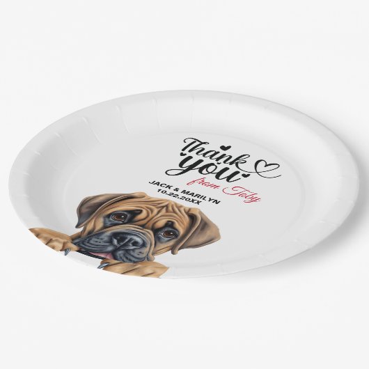 Boerboel-hond Papieren Bordje (Gekanteld)