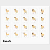 Boerboel hond vierkante sticker (Vel)