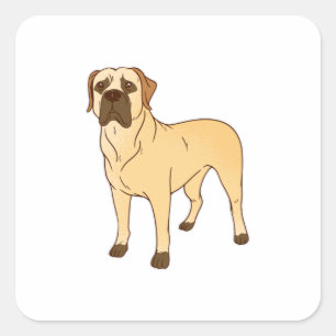 Boerboel hond vierkante sticker