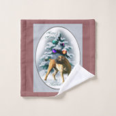 Boerboel kerst bad handdoek (Wasdoekje)