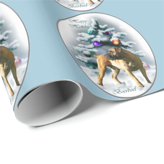 Boerboel kerst cadeaupapier (Rol Hoek)