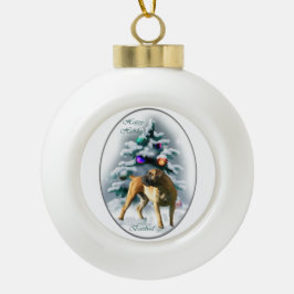 Boerboel kerst keramische bal ornament