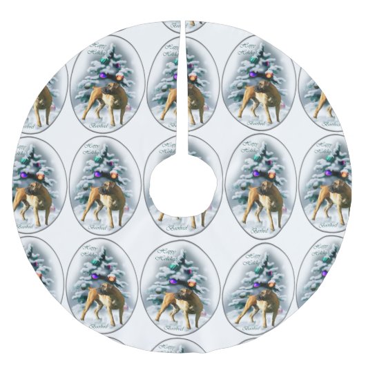 Boerboel kerst kerstboom rok (Voorkant)