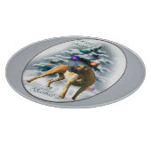 Boerboel kerst snijplank (Hoek)