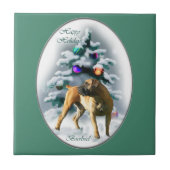Boerboel kerst tegeltje (Voorkant)