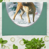 Boerboel kerst theedoek (Gevouwen)