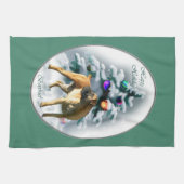 Boerboel kerst theedoek (Horizontaal)