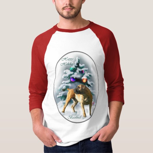 Boerboel Kerstcadeaus T-shirt (Voorkant)