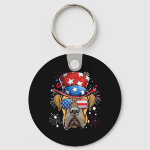 Boerboel Patriottische Usa Vlag 4 Juli Hondenliefh Sleutelhanger
