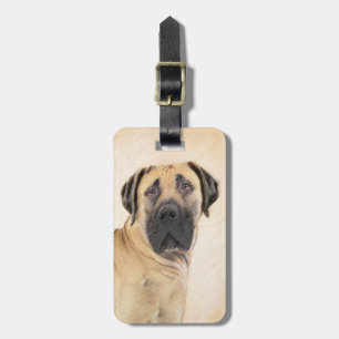 Boerboel schilderen - Kute Original Dog Art Bagagelabel
