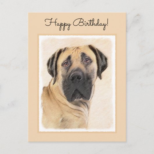 Boerboel schilderen - Kute Original Dog Art Briefkaart (Voorkant)
