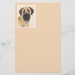 Boerboel schilderen - Kute Original Dog Art Briefpapier