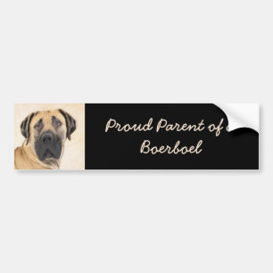Boerboel schilderen - Kute Original Dog Art Bumpersticker