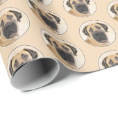 Boerboel schilderen - Kute Original Dog Art Cadeaupapier (Rol Hoek)