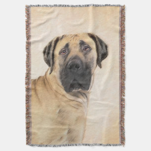 Boerboel schilderen - Kute Original Dog Art Deken