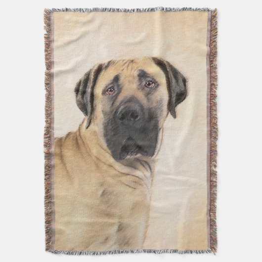 Boerboel schilderen - Kute Original Dog Art Deken (Voorkant Verticaal)
