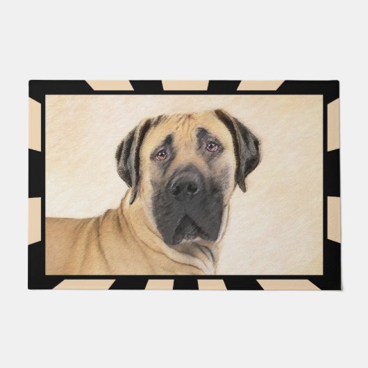 Boerboel schilderen - Kute Original Dog Art Deurmat (Voorkant)