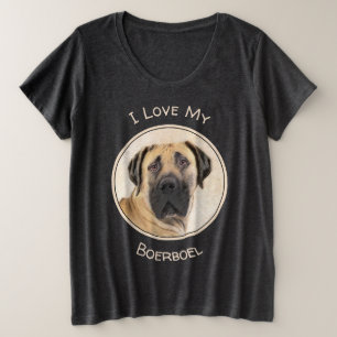 Boerboel schilderen - Kute Original Dog Art Grote Maat T-shirt