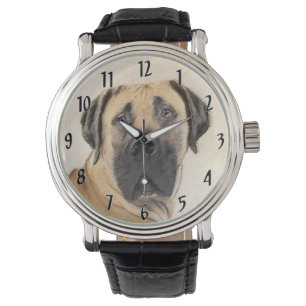 Boerboel schilderen - Kute Original Dog Art Horloge