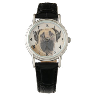Boerboel schilderen - Kute Original Dog Art Horloge