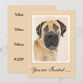 Boerboel schilderen - Kute Original Dog Art Kaart (Voorkant / Achterkant)