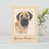 Boerboel schilderen - Kute Original Dog Art Kaart (Staand voorkant)