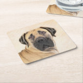 Boerboel schilderen - Kute Original Dog Art Kartonnen Onderzetters (Schuin)