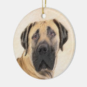 Boerboel schilderen - Kute Original Dog Art Keramisch Ornament (Links)