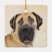 Boerboel schilderen - Kute Original Dog Art Keramisch Ornament (Achterkant)