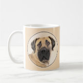 Boerboel schilderen - Kute Original Dog Art Koffiemok (Links)