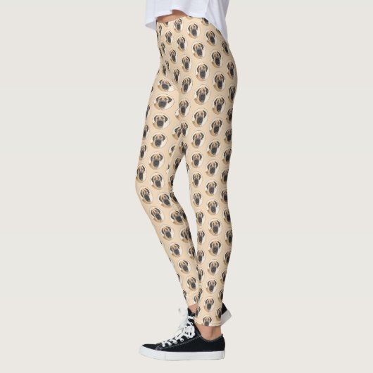 Boerboel schilderen - Kute Original Dog Art Leggings (Links)
