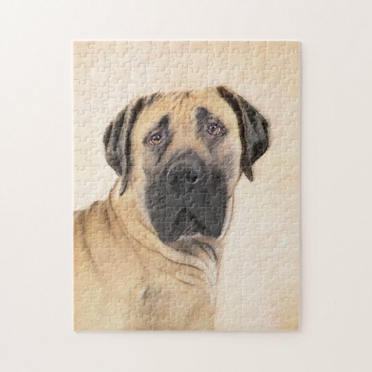 Boerboel schilderen - Kute Original Dog Art Legpuzzel (Verticaal)