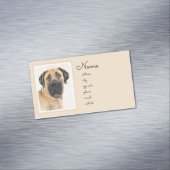 Boerboel schilderen - Kute Original Dog Art Magnetisch Visitekaartje (Voorbeeld)