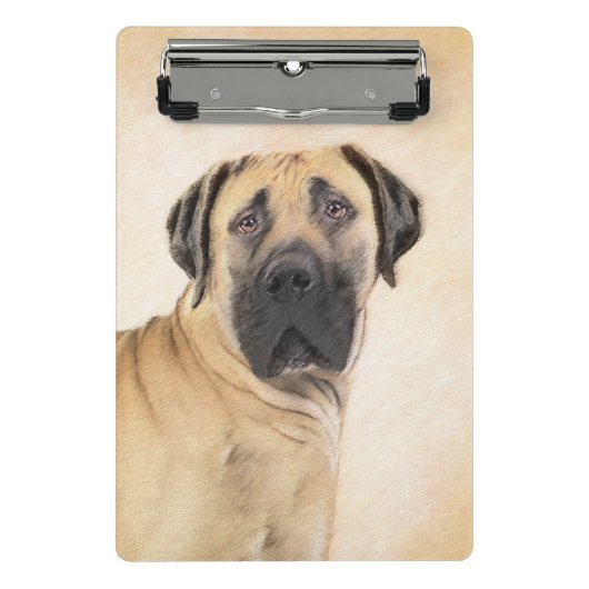 Boerboel schilderen - Kute Original Dog Art Mini Klembord (Voorkant)