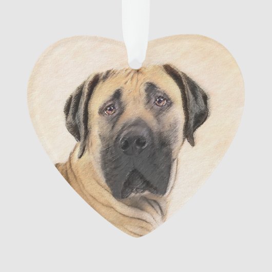 Boerboel schilderen - Kute Original Dog Art Ornament (voorkant)